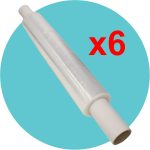 6 Rolls x Clear Stretch Film