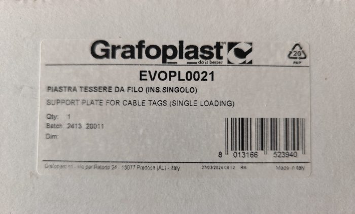Grafoplast EVOPL0021 Feed Plate - Image 3