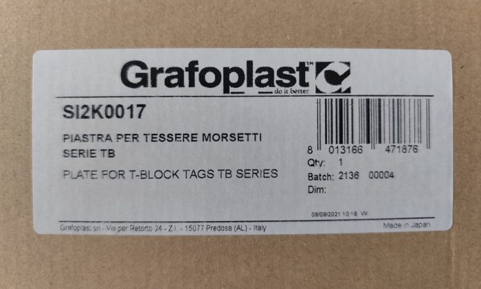 Grafoplast SI2K0017 Feed Plate - Image 2