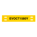 Printed Yellow Tie-On Cable Marker Tag (80mm × 15mm)