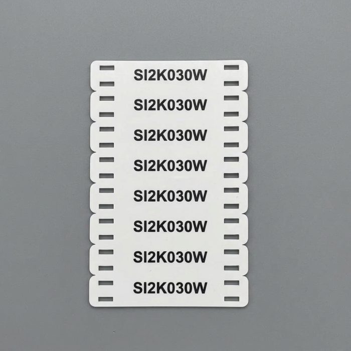 Printed White Tie-On Cable Marker Tag (54mm × 11mm) - Image 3