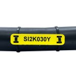 Printed Yellow Tie-On Cable Marker Tag (54mm × 11mm) - Image 2